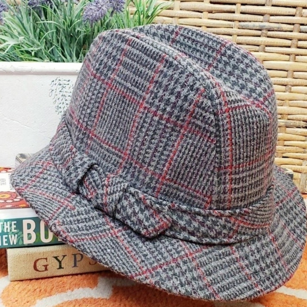 Vintage Country Gentleman Large Wool Fedora Hat Gray.